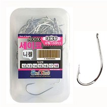 씨타임 세이코바늘 100pcs 대용량 니켈도금 고강도 모노낚시, 100개