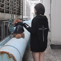 강아지 커플룩 견주옷 셔츠 가을 환절기, 그레이[너는 펫] S