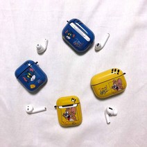 톰과제리 에어팟케이스 키링 set TPU케이스 커플, 블루 + 1번키링, 에어팟 프로
