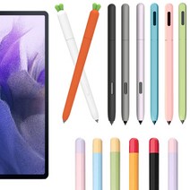 갤럭시탭 S6라이트 S7 FE 플러스 S펜 실리콘 케이스 터치펜 홀더 커버 펜슬 삼성 갤탭 Lite S7+, 갤탭S6라이트, 라벤더