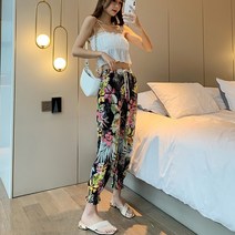 조거 몸빼 쿨링 플라워 바지 밴딩 일바지 리조트룩