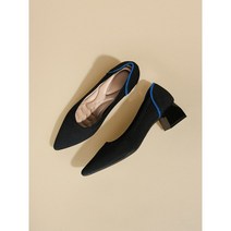 승무원 구두 가보시힐 발볼넓은 뾰족코 하이힐 낮은 굽 여성용 심플한 봄 여름 우븐 편안한 청키 힐 여