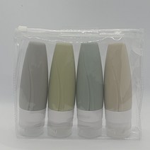 여행 필수품 여행용 다목적 파스텔 실리콘 공병, 랜덤 발송, 1세트