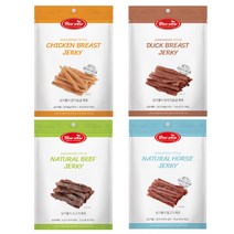 바우와우 부드러운 강아지간식 수제육포 싱가폴식 육포 70g x 3봉 닭가슴살/오리가슴살/소고기/말고기 210g, 소고기