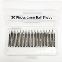 대리석연마다이아몬드 비트 대리석 유리 타일 플라스틱 밀링 연마 드릴링 조각 Dremel 로타리 공구 액세서, 07 30Pcs 1mm Ball Shape