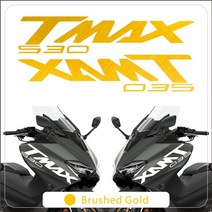 스티커 엠블럼 오토바이 절단 반사 tmax 데칼 yamaha tmax 500 530 560 tamx530 로고 키트, 530 브러시드 골드