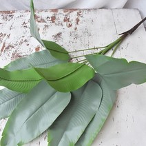 단풍 인공 바나나 나무 82cm 9 잎 대형 야자수 리얼 터치 플라스틱 식물 나뭇가지 녹색 코코넛 가정용, [02] White