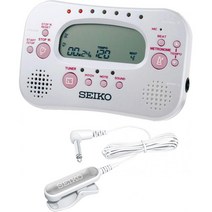 SEIKO 세이코 튜너 & 메트로놈 스톱워치 스페셜 팩 펄 화이트 STH100WP, 1개