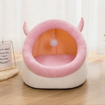 귀여운 고양이 침대 작은 개 매트 가방 애완 동물 바구니 빨 편안한 새끼 고양이 안락 쿠션 고양이 집 텐트 고양이 액세서리 실내 침대 액세서리, 엘48X45X37cm, CN, 핑크 스완