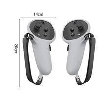 메타 퀘스트 프로 VR 컨트롤러용 보호 커버 1 쌍 실리콘 쉘 조절 가능한 너클 스트랩 헤드셋 액세서리, 한개옵션1, 03 Grey