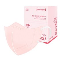 웰킵스 컴포트에어 보건용마스크 대형 KF94, 블룸핑크, 1개, 10개입