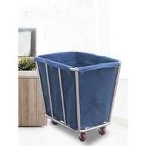 세탁물 카트 수거함 빨래통 사우나 찜질방 업소용 수건, B형 8관 블루