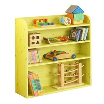 스텔홈 드미엘 DIY 와이드 하이 4단 슬림 책장 (국내제조, 햇살노랑