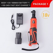 전동라쳇 임팩렌치 깔깔이바 호환 12V 18V 임팩트 렌치 무선 충전식 전기 38 인치 직각 래칫 드라이버 전동, 01 18V Red 1Battery_01 미국