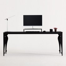 다가구 뉴베르디 1800 x 800 컴퓨터 책상 노트북 거실용 식탁, 블랙+아이보리(상판):블랙(프레임)