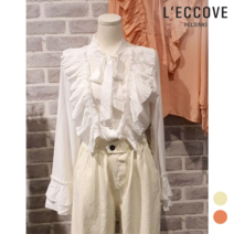 레코브 레코브 리본 프릴 블라우스 LS4104BL006X
