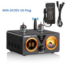 AIYIMA T9 PRO HiFi 블루투스 튜브 앰프 스테레오 파워 앰프 USB DAC 동축 OPT 가정용 오디오 앰프 VU 미터 앰프 100Wx2, 09 T9 PRO 32V US