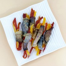 아침애 무방부제 반려동물 수제간식, 북어껍질 오리고기야채말이70g, 1개