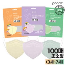 구디즈 KF94 유아용 컬러마스크 100매(초소형) 새부리형 3세∼7세 개별포장, GDVSK94-100P 유아/퍼플S100매