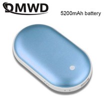 소형온풍기 캠핑 미니온풍기 전기히터 5200mAh 손 따뜻하게 포켓 충전식 휴대용 미니 USB 겨울 전원 은행, 06 5200mAh blue