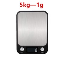 커피저울 디지털 다기능 식품 주방 저울 5kg1g 스테인레스 스틸 전자 저울 lcd, 5kg-1g
