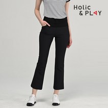 홀릭앤플레이 여성 세미 부츠컷 골프바지 HC2WPT009BK
