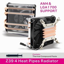 METALFISH S3 MINI ITX 알루미늄 케이스 PC 게임용 소형 섀시 핸들 지원 RTX3060 13600 컴퓨터 컴팩트 A4 케이스 5 리터, Z39 CPU Cooler