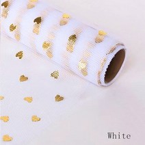50CM * 1M/Pack 하트 래핑 된 원사 스크랩북 장식 거즈 꽃 꽃다발 포장지 꽃집 재료 공예 용품 종이, 08 White