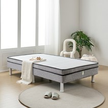 미코퍼니처 유로탑 본넬 볼라텍스 50T 일체형 단면 매트리스, 발통없음, 연그레이