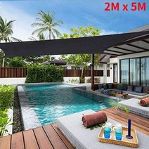 차양망 셰이드 블랙 HDPE 네트 쉼터 야외 정원 블록 그늘 천 파티오 커버 자외선 차단 자동차 2m 4m 5m 6m, 2M X 5M