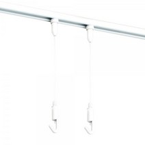 철물백화점 레일걸이 원터치 HJ 기본형 C세트, 화이트