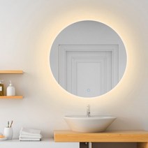LED 루시플 원형 거울 간접 조명 욕실 화장대 조명 색변환 벽조명, DS 580X580