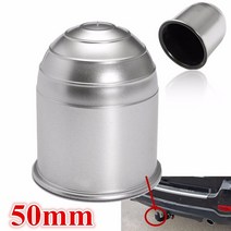 자동차 후크 견인 고리 차 견인장치 유니버설 50mm 트레일러 액세서리 블랙 실버 바 볼 커버 캡 히치 캐러밴 트레일 히치 towball 스타일링, 2