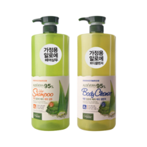 오가니아 알로에베라 95% 샴푸+바디워시 온가족용 대용량 1500g+1500g 바디워시, 1개, 3000g