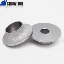 SHDIA -Demi bullnose (15mm + 20mm) 용 브레이징 다이아몬드 프로파일 그라인딩 휠 직경 75mm 2 개, 한개옵션0