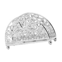 간단한 냅킨 홀더 티슈 랙 종이 타월 디스펜서 주최자 파티 저녁 식사 카운터 테이블 홈 인테리어에 대 한, 14.5x4x8.5cm, 철, 은