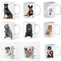 동물캐릭터 주문제작 머그컵 스타벅스 카툰머그컵, 15_MTF0142_바셋 하운드