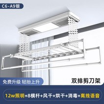 전동 빨래 건조대 아파트 스마트 천정 이불 가정용 옷걸이 베란다 자동 무선 천장, 실버 A9