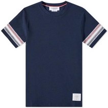 톰브라운 23SS RWB 트리밍 텍스처 코튼 반팔티 MJS204A J0046 415