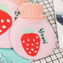 핫팩 손난로 더달달 니트 보온 물주머니(350ml) (딸기), 단품