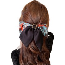 [EMK] EZ리빙 쉬폰 왕리본 자동 헤어핀 D006