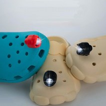 (해외) 헤드라이트 크록스 참 파츠 신발 조명 캠핑용 전등 야간 산책 2pcs, 블루