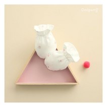 달퐁 신생아용 플라워 양면 턱받이 우주복