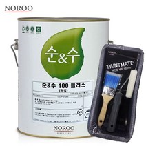 노루페인트 순앤수 100 친환경 수성 페인트 백색 4L 초간단 미니세트