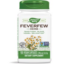 네이쳐스웨이 피버퓨 리프 허브 380mg 베지테리안 캡슐, 100개입, 1개
