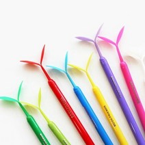 새싹 펜 베이직 새싹볼펜 학생볼펜 팬시용볼펜 필기볼펜 펜, 종류:핑크