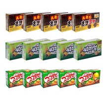 [쩝쩝스낵] abc초코쿠키+씨리얼+고래밥 각5개, 1세트, 690g