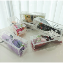 장미 비누꽃 3송이 꽃다발 플라워박스 생일 기념일 선물 축하 행사, 1.샴페인