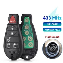 KEYYOU 크라이슬러 타운 컨트리 지프 그랜드 체로키 닷지 캘리버 M3N5WY783X IYZC01C 433Mhz 원격 키 20082010 자동차 부품 호환, 07 Model 7, Model 7
