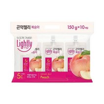 청정원 달달구리 라이틀리 곤약젤리 복숭아 간편식 쫀득쫀득 야식 어른 회사간식 150g 10개입, 9세트
